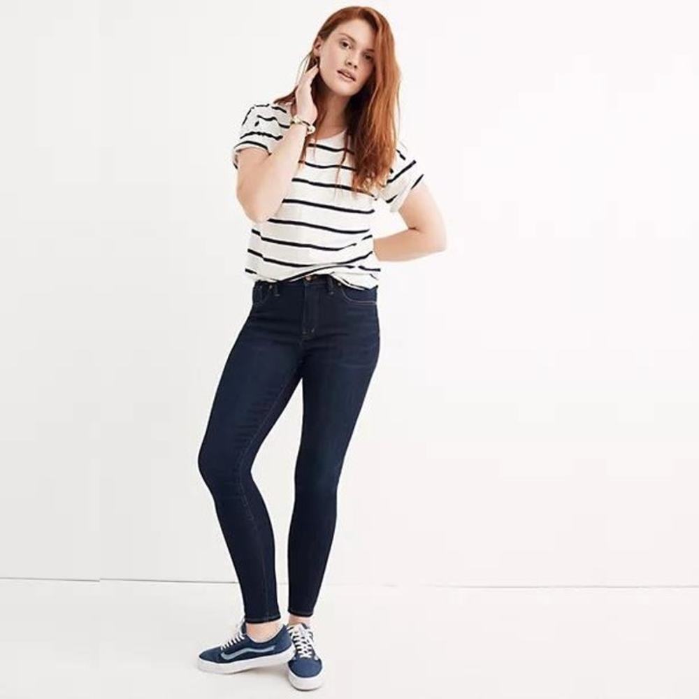 2/$30 Madewell 9" Mid-Rise Skinny Jeans Larkspur TENCEL™ Denim Edition 25 #5526